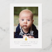 セーリングセーリング誕生発表フォイル招待状 箔招待状 (正面)