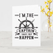 セーリングセールボートキャプテンセーラーおもしろいギフトアイディア カード (黄色い花)