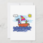 セーリングトリップイラストレーションセールボート招待状 招待状 (正面)