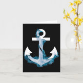 セーリングネイビーブルーウォーター航海のシーボーティングマリット カード (黄色い花)