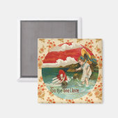 セーリングハートヴィンテージバカスタムンタイン磁石 マグネット (正面/裏面)