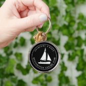 セーリングパーソナライズされたクラブブラックヴィンテージキーチェーン キーホルダー (手)