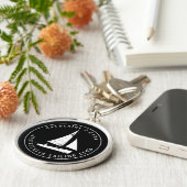 セーリングパーソナライズされたクラブブラックヴィンテージキーチェーン キーホルダー (側面)