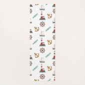 セーリングビッグパターンのカラー（白） ヨガマット (裏面)