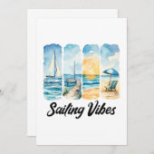 セーリングビブ感じス-海 招待状 (正面/裏面)