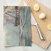 セーリングフリゲートダンカンダンバー キッチンタオル (四つ折り)