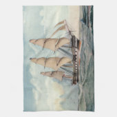 セーリングフリゲートダンカンダンバー キッチンタオル (縦)