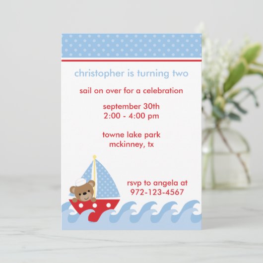 セーリングベア招待状 招待状 (スタンド正面)