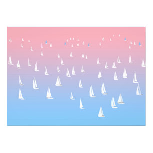 セーリングボートの海 フォトプリント