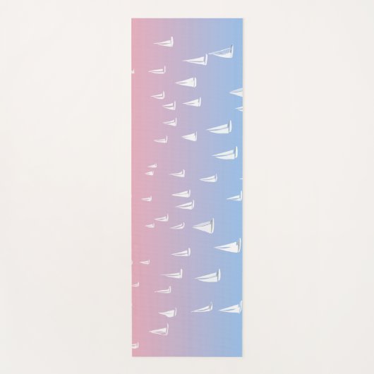 セーリングボートの海 ヨガマット (正面)