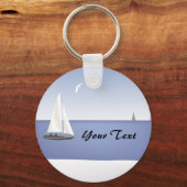 セーリングボートをホライゾンキーチェーンに キーホルダー (正面)