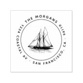 セーリングボートカスタム差出人住所スタンプ セルフインキングスタンプ (デザイン)