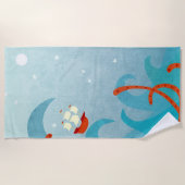 セーリングボートシーモンスター ビーチタオル (正面)