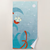 セーリングボートシーモンスター ビーチタオル (正面)