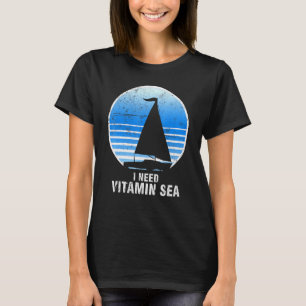 セーリングボートセールシップ帆船ビタミン湖海 Tシャツ