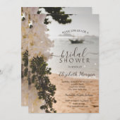 セーリングボートフラワーズビーチブライダルシャワー 招待状 (正面/裏面)