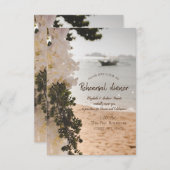 セーリングボートフラワーズビーチリハーサルディナー 招待状 (正面/裏面)