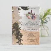 セーリングボートフラワーズビーチワインブライダルシャワー 招待状 (スタンド正面)