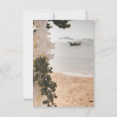 セーリングボートフラワーズビーチ披露宴 招待状 (裏面)