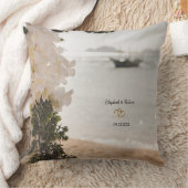 セーリングボートフラワーズビーチ クッション (ブランケット)