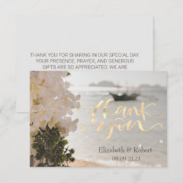 セーリングボートフラワーズビーチ サンキューカード