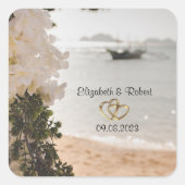 セーリングボートフラワーズビーチ スクエアシール (正面)