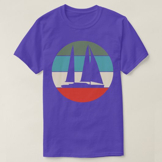 セーリングボートレトロ1 Tシャツ (デザイン正面)