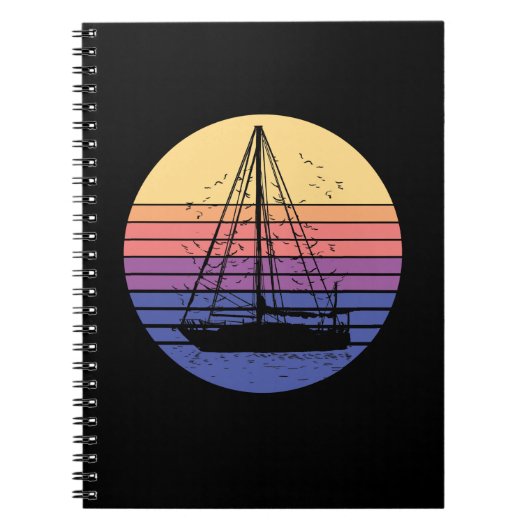 セーリングボートレトロ ノートブック (正面)