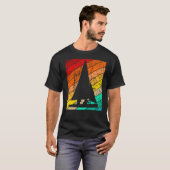 セーリングボートヴィンテージレトロ Tシャツ (正面フル)