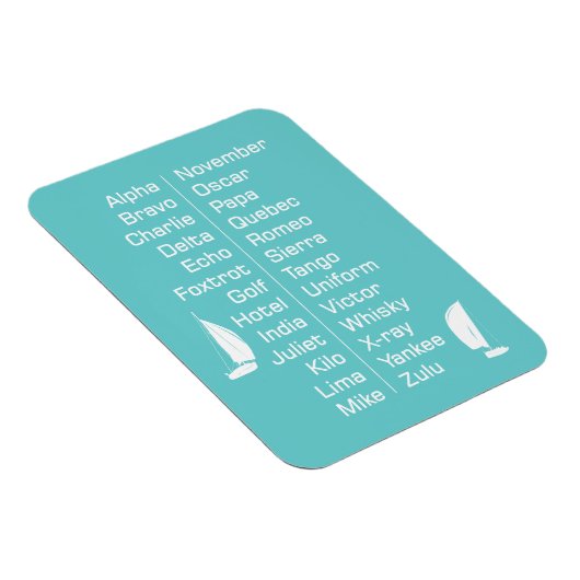 セーリングボート付き音声文字アラーム マグネット (右側)