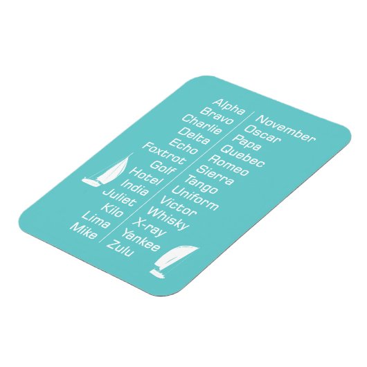 セーリングボート付き音声文字アラーム マグネット (左側)