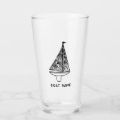 セーリングボート名 タンブラーグラス (正面)