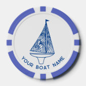 セーリングボート名 ポーカーチップ (正面)