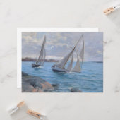 セーリングボート川 カード (正面/裏面インサイチュ)