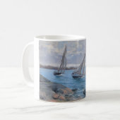 セーリングボート川 コーヒーマグカップ (正面左)