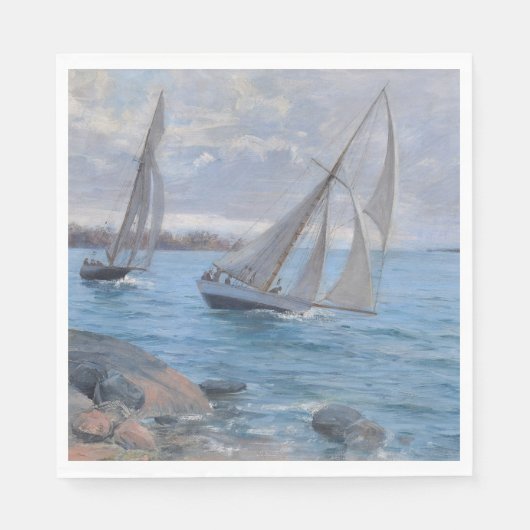 セーリングボート川 スタンダードランチョンナプキン (正面)