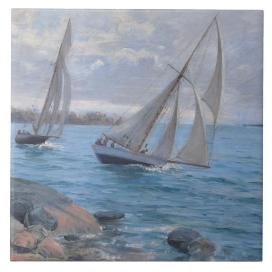 セーリングボート川 タイル (正面)