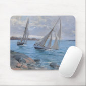セーリングボート川 マウスパッド (マウス)
