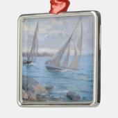 セーリングボート川 メタルオーナメント (左)