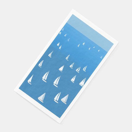 セーリングボート深いブルーシー – レガッタセーリングボート (コーナー)