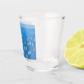 セーリングボート深いブルーシー – レガッタセーリングボート ショットグラス (右)