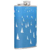 セーリングボート深いブルーシー – レガッタセーリングボート フラスク (右)