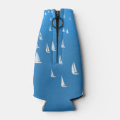 セーリングボート深いブルーシー – レガッタセーリングボート ボトルクーラー (裏面)