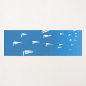 セーリングボート深いブルーシー – レガッタセーリングボート ヨガマット (正面(横))