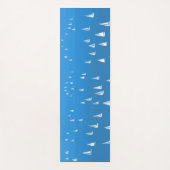 セーリングボート深いブルーシー – レガッタセーリングボート ヨガマット (正面)