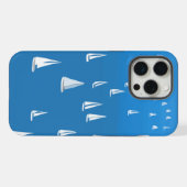 セーリングボート深いブルーシー – レガッタセーリングボート iPhoneケース (裏面横)