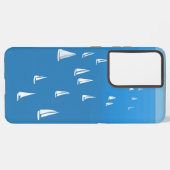 セーリングボート深いブルーシー – レガッタセーリングボート SAMSUNG GALAXYケース (左側面)