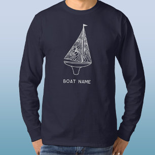 セーリングボート航海の名 Tシャツ