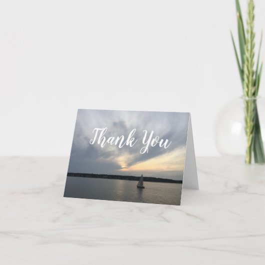 セーリングボート航海のThank You Notes サンキューカード (正面)