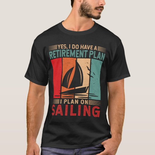 セーリングボート船長セーラーボート計画 Tシャツ (正面)